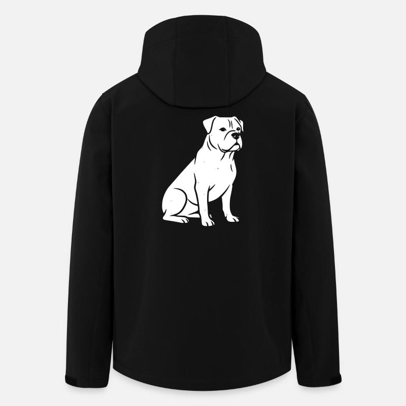 Dog dogs vector art design - Men’s Recycled Softshell Jacket by Stanley/Stella - black