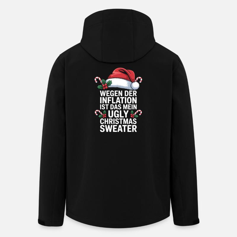 Inflation Meets Ugly Christmas Sweater - Men’s Recycled Softshell Jacket by Stanley/Stella - black