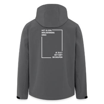 Radfahren: Du wirst es nicht verstehen - Recycelte Männer Softshell-Jacke von Stanley/Stella - Schwarz - Hinten - AI Model Male 185 light (185cm)