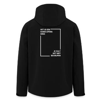 Courir : tu ne comprendras pas - Veste softshell homme en polyester recyclé Stanley/Stella - noir - Dos - AI Model Male 185 light (185cm)