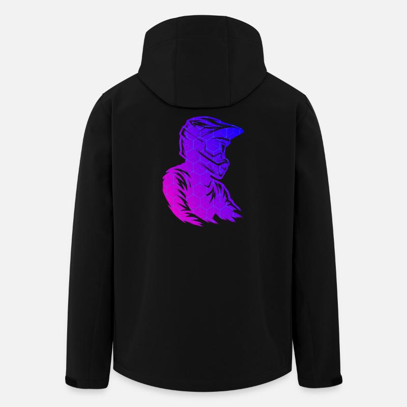 Klare Motocross Botschaft - Recycelte Männer Softshell-Jacke von Stanley/Stella - Schwarz