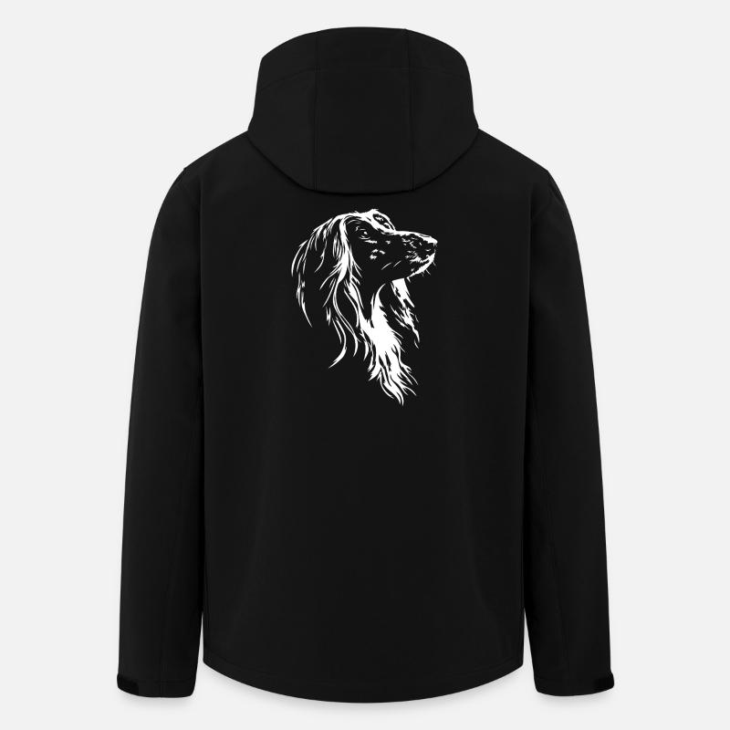 Afghanske greyhound silhuethunde Wilsigns - Stanley/Stella herre softshelljakke i genanvendt polyester - sort