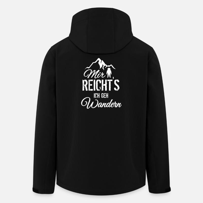 Mir reicht's: ich Geh Wandern - Recycelte Männer Softshell-Jacke von Stanley/Stella - Schwarz