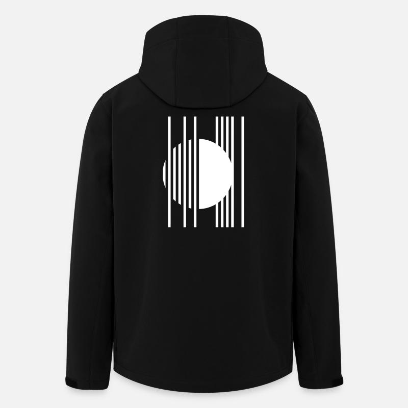 Circular Orbit Stripes - Men’s Recycled Softshell Jacket by Stanley/Stella - black