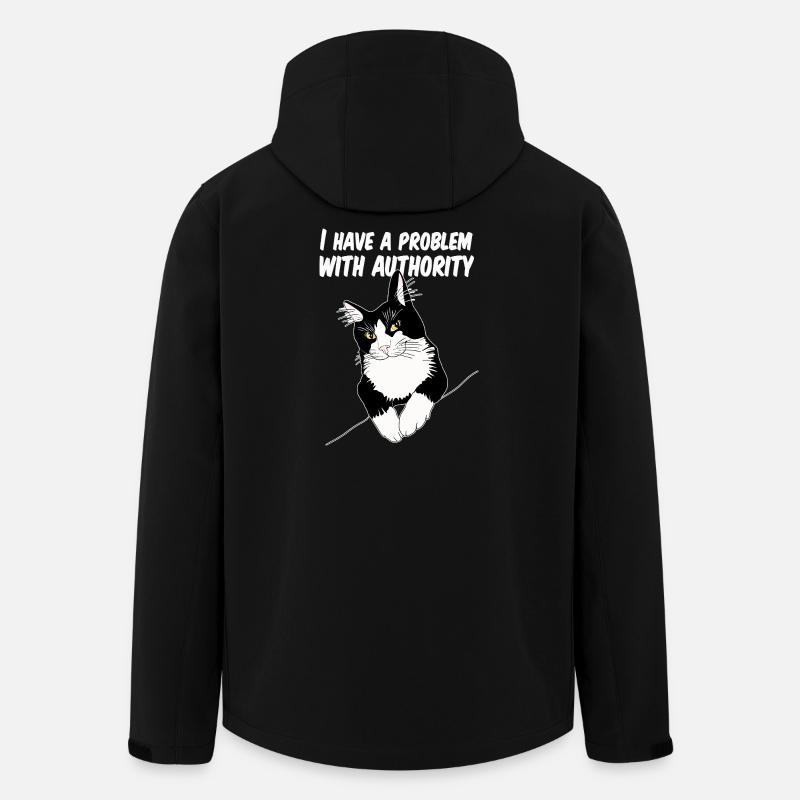 Cat Defies Authority - Men’s Recycled Softshell Jacket by Stanley/Stella - black