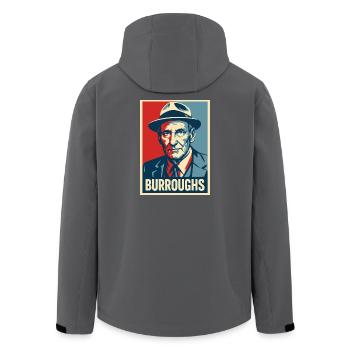 Burroughs Pop Art Portrait - Men’s Recycled Softshell Jacket by Stanley/Stella - black - Back - AI Model Male 185 light (185cm)