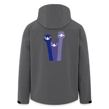 Nandu, tête d’autruche, émeu, autruche - Veste softshell homme en polyester recyclé Stanley/Stella - noir - Dos - AI Model Male 185 light (185cm)