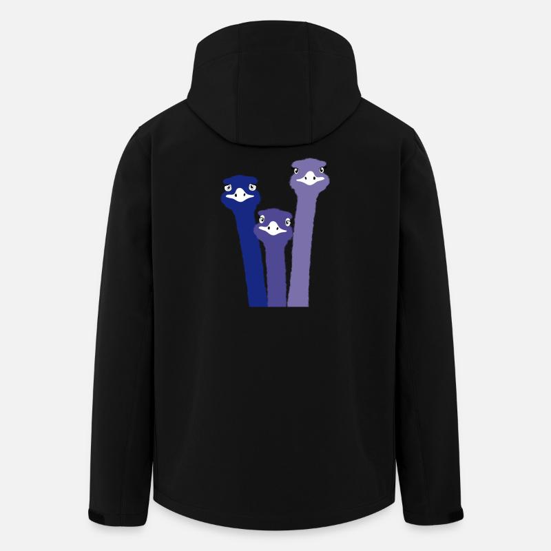 Nandu, Straußenkopf, Emu, Strauß - Recycelte Männer Softshell-Jacke von Stanley/Stella - Schwarz