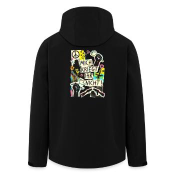 Frieden Demo Gegen Krieg - Recycelte Männer Softshell-Jacke von Stanley/Stella - Schwarz - Hinten - AI Model Male 185 light (185cm)