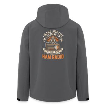 Amateurfunk-Tagträume - Recycelte Männer Softshell-Jacke von Stanley/Stella - Schwarz - Hinten - AI Model Male 185 light (185cm)
