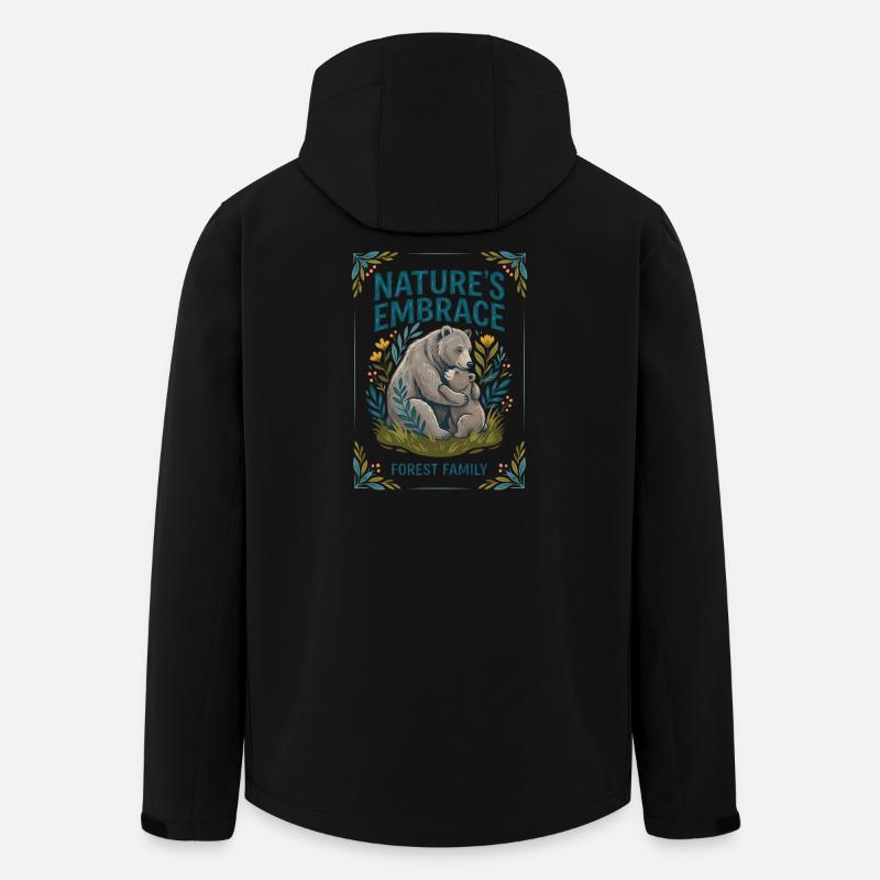 Bear Family - Men’s Recycled Softshell Jacket by Stanley/Stella - black