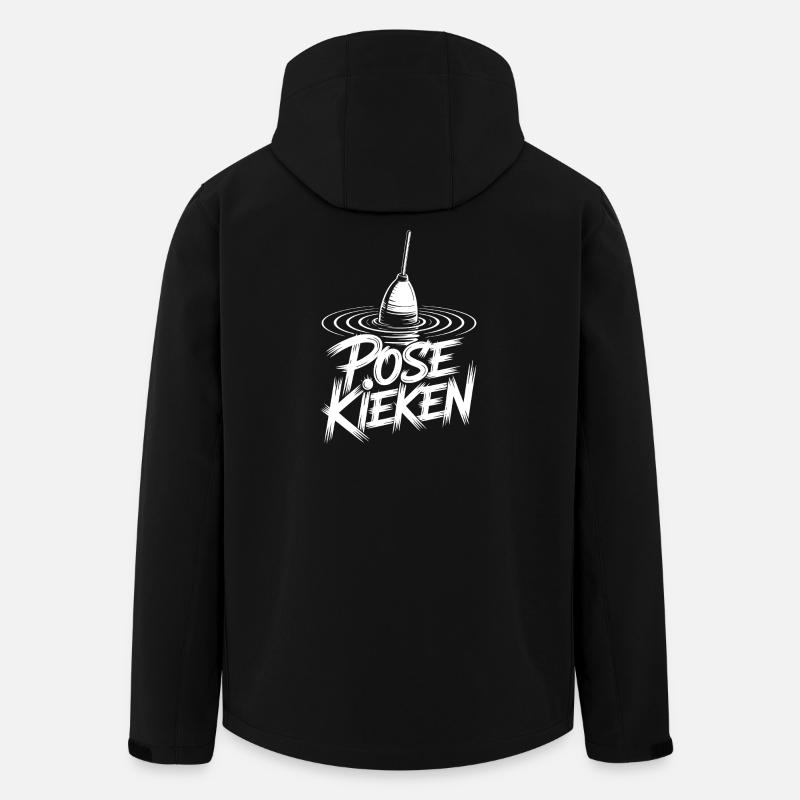 Fischen Pose Humor - Recycelte Männer Softshell-Jacke von Stanley/Stella - Schwarz