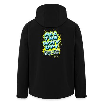 All The Way Up - Step By Step To Success - Men’s Recycled Softshell Jacket by Stanley/Stella - black - Back - AI Model Male 185 light (185cm)