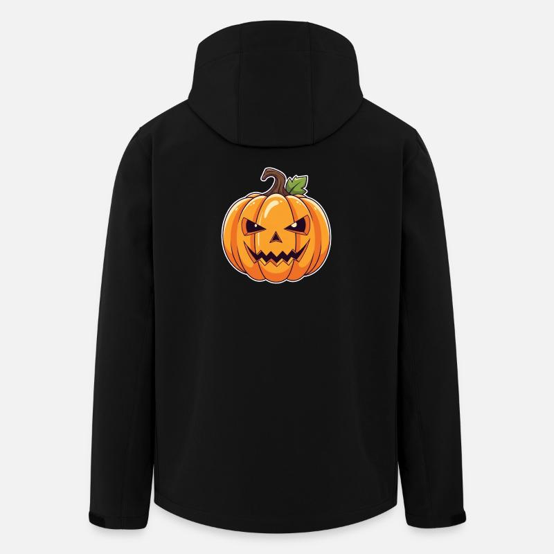 Gruseliger Kürbiskopf Halloween - Recycelte Männer Softshell-Jacke von Stanley/Stella - Schwarz