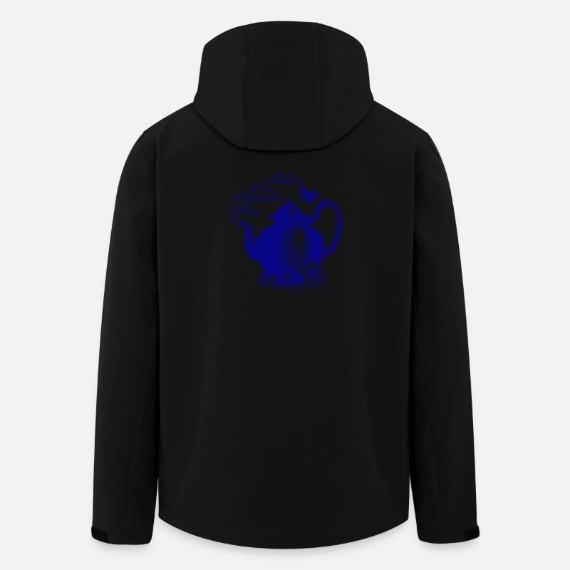 Blauer Teekessel im Wolkenzauber - Recycelte Männer Softshell-Jacke von Stanley/Stella - Schwarz