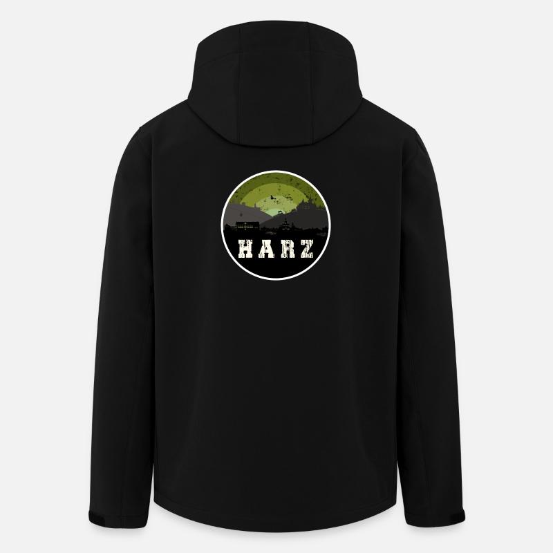 Harz Skyline - Recycelte Männer Softshell-Jacke von Stanley/Stella - Schwarz