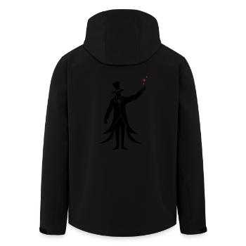 Magier Silhouette Zauberer - Recycelte Männer Softshell-Jacke von Stanley/Stella - Schwarz - Hinten - AI Model Male 185 light (185cm)