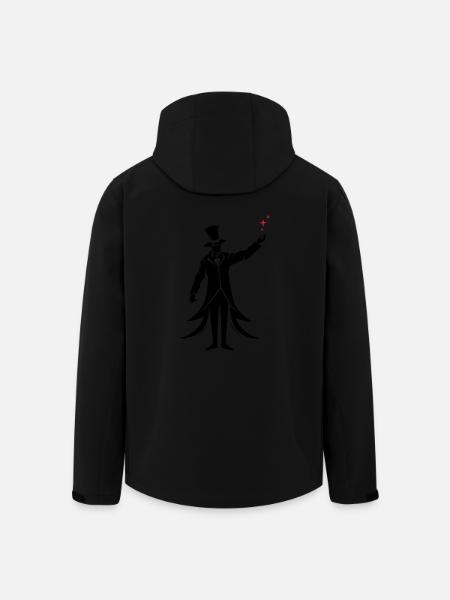 Magician Silhouette Wizard - Men’s Recycled Softshell Jacket by Stanley/Stella - black