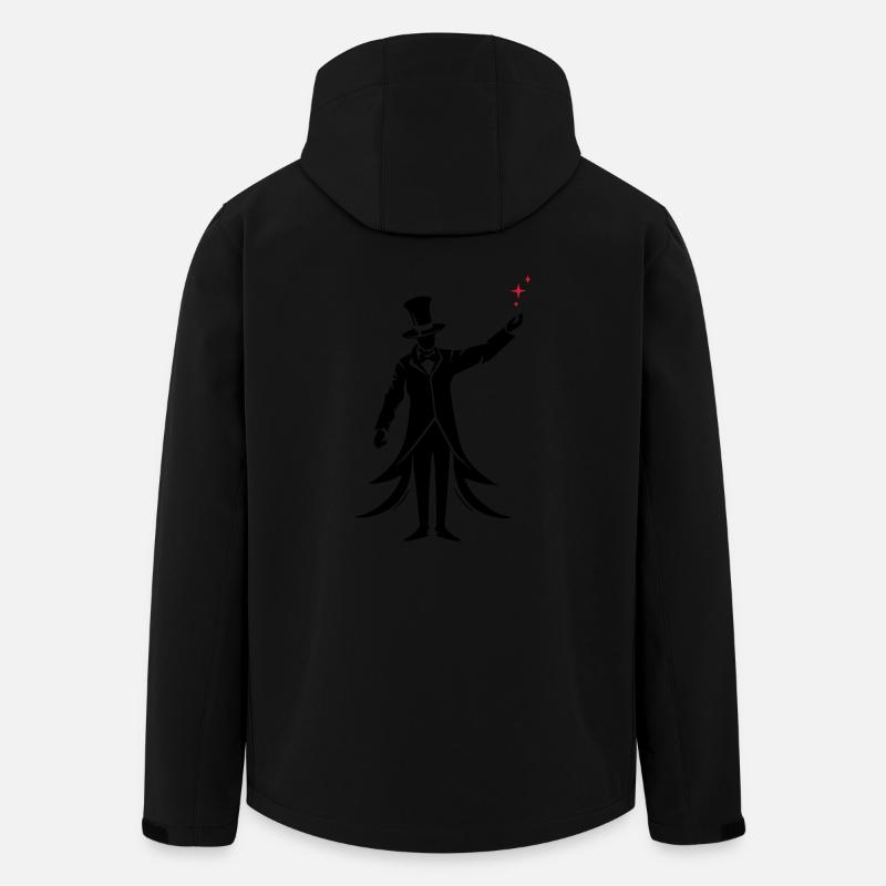 Magician Silhouette Wizard - Men’s Recycled Softshell Jacket by Stanley/Stella - black