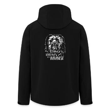 Loved by a Havanese Hunde Hundespruch Wilsigns - Recycelte Männer Softshell-Jacke von Stanley/Stella - Schwarz - Hinten - AI Model Male 185 light (185cm)