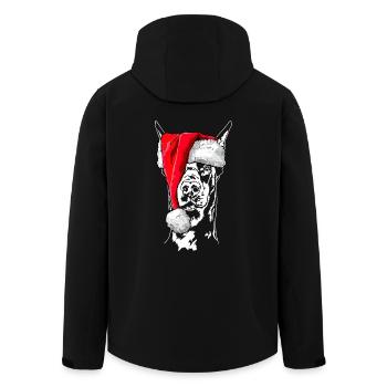 Santa Dobermann Weihnachten Hunde Wilsigns - Recycelte Männer Softshell-Jacke von Stanley/Stella - Schwarz - Hinten - AI Model Male 185 light (185cm)