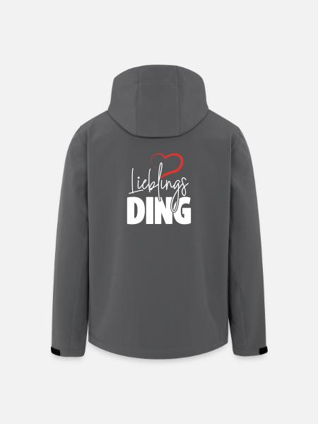 Lieblingsding mit Herz - Recycelte Männer Softshell-Jacke von Stanley/Stella - Schwarz