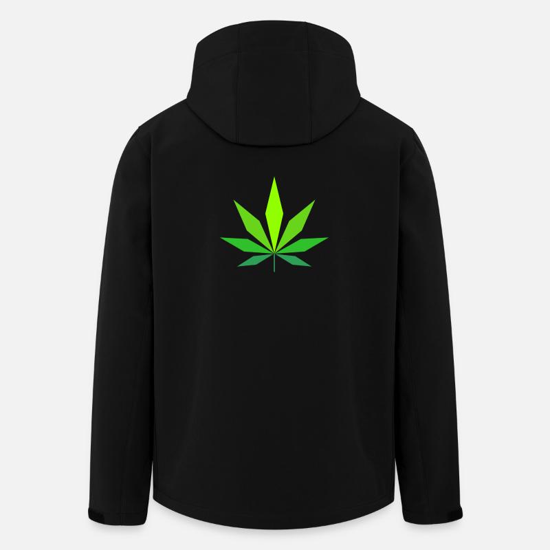 Cannabis - Recycelte Männer Softshell-Jacke Discoverer von Stanley/Stella - Schwarz