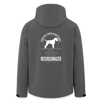 RIESENSCHNAUZER Schutzengel Wilsigns - Recycelte Männer Softshell-Jacke von Stanley/Stella - Schwarz - Hinten - AI Model Male 185 light (185cm)