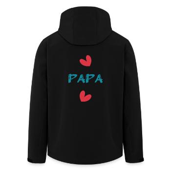 HAPPY BIRTHDAY DAD. DAD. FATHER's DAY. FEAST - Men’s Recycled Softshell Jacket by Stanley/Stella - black - Back - AI Model Male 185 light (185cm)