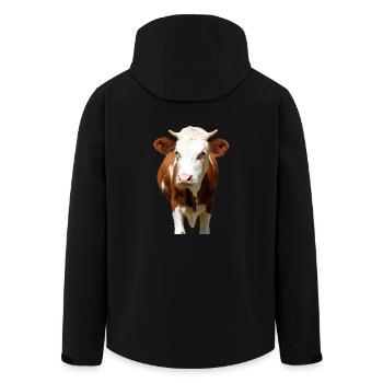 Cow Cow Head - Men’s Recycled Softshell Jacket by Stanley/Stella - black - Back - AI Model Male 185 light (185cm)