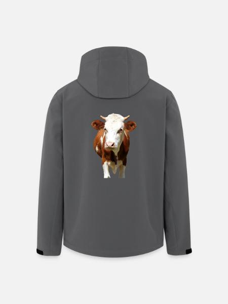 Kuh Kuhkopf - Recycelte Männer Softshell-Jacke von Stanley/Stella - Schwarz