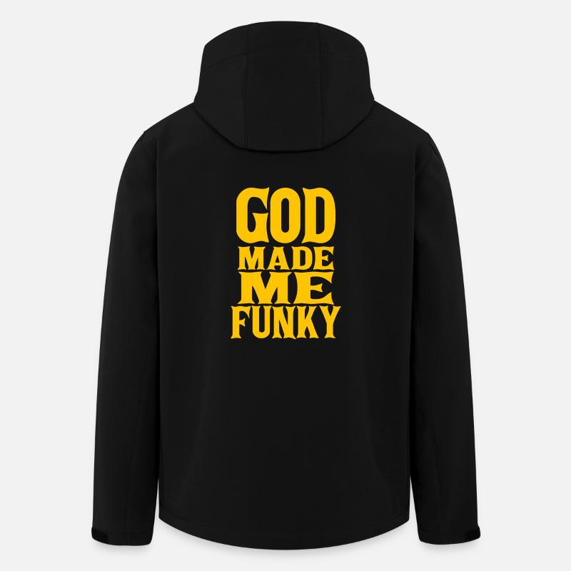 God Made Me Funky God Made Funky DJ - Men’s Recycled Softshell Jacket by Stanley/Stella - black