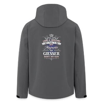 Männer-T-Shirt Beruf Gießer - Recycelte Männer Softshell-Jacke von Stanley/Stella - Schwarz - Hinten - AI Model Male 185 light (185cm)