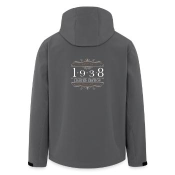Limited Edition 1938 Aged To Perfection - Men’s Recycled Softshell Jacket by Stanley/Stella - black - Back - AI Model Male 185 light (185cm)