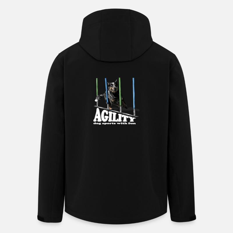AGILITY Bouvier Australien Chien Sport Wilsigns - Veste softshell homme en polyester recyclé Stanley/Stella - noir