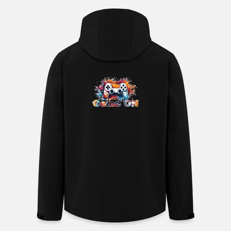 Controller GameON - Recycelte Männer Softshell-Jacke von Stanley/Stella - Schwarz