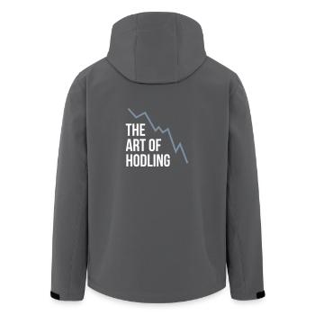 The Art of Hodling - Recycelte Männer Softshell-Jacke von Stanley/Stella - Schwarz - Hinten - AI Model Male 185 light (185cm)