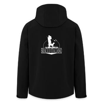 BRACCO ITALIANO Jagd Jagdhunde Hunde Wilsigns - Recycelte Männer Softshell-Jacke von Stanley/Stella - Schwarz - Hinten - AI Model Male 185 light (185cm)