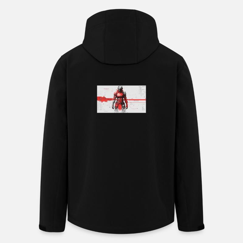 Futuristischer Cyber-Samurai - Recycelte Männer Softshell-Jacke von Stanley/Stella - Schwarz