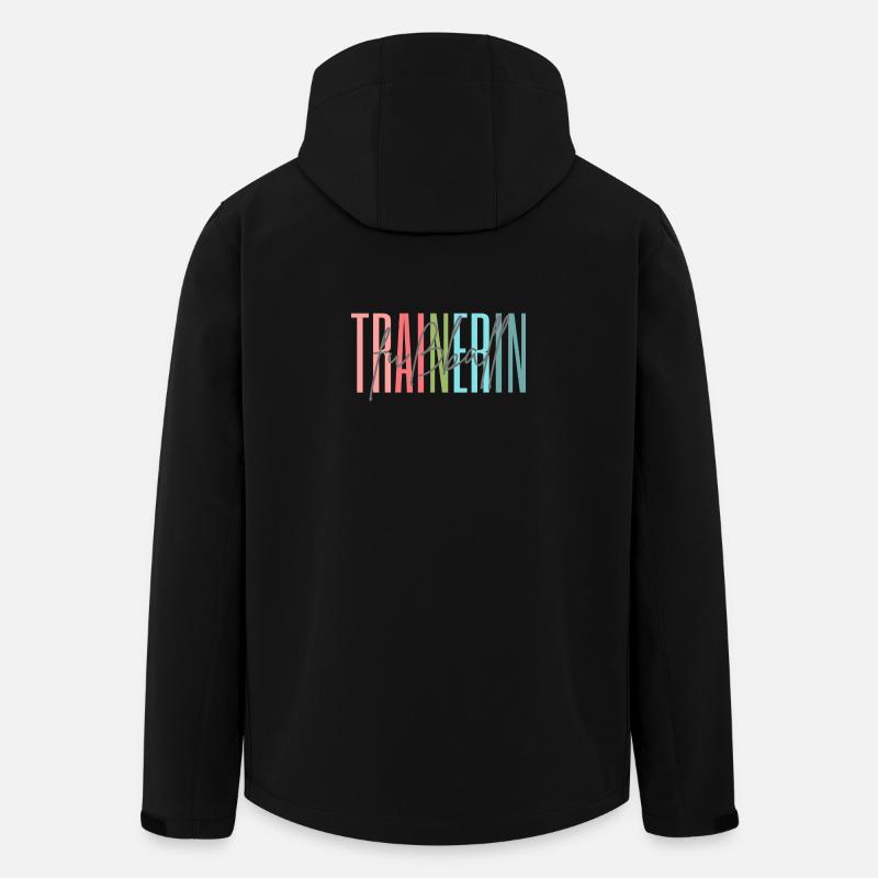 Trainerin Fußball Fußballtrainerin Geschenk - Recycelte Männer Softshell-Jacke von Stanley/Stella - Schwarz