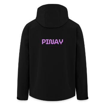 Mixed but Double – Proud Pinay Design - Men’s Recycled Softshell Jacket by Stanley/Stella - black - Back - AI Model Male 185 light (185cm)