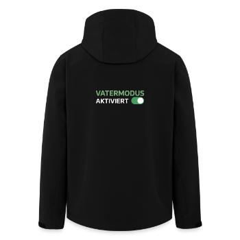 Vatermodus Aktiviert Lustiger Vater Papa Spruch - Recycelte Männer Softshell-Jacke von Stanley/Stella - Schwarz - Hinten - AI Model Male 185 light (185cm)
