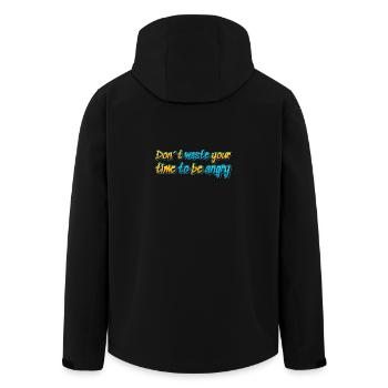Don't waste your life.. - Men’s Recycled Softshell Jacket by Stanley/Stella - black - Back - AI Model Male 185 light (185cm)