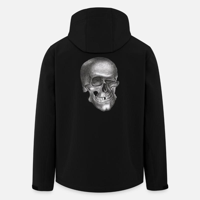 Crâne clin d’œil - Crâne - Veste softshell homme en polyester recyclé Stanley/Stella - noir