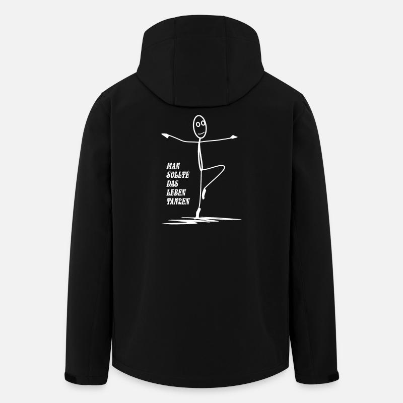 Man sollte das Leben tanzen - Recycelte Männer Softshell-Jacke von Stanley/Stella - Schwarz