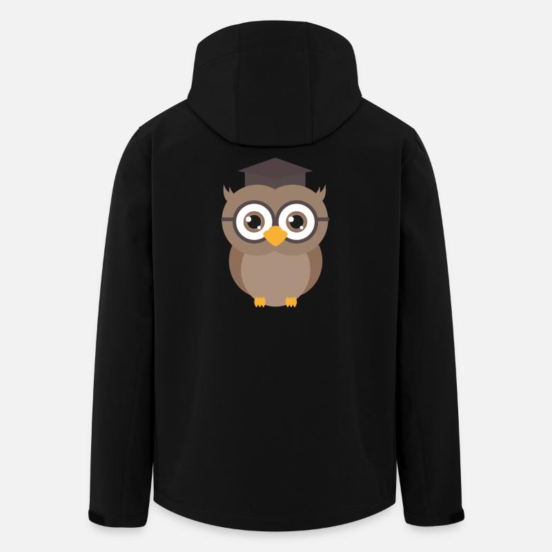 Abschluss Eule - Recycelte Männer Softshell-Jacke von Stanley/Stella - Schwarz