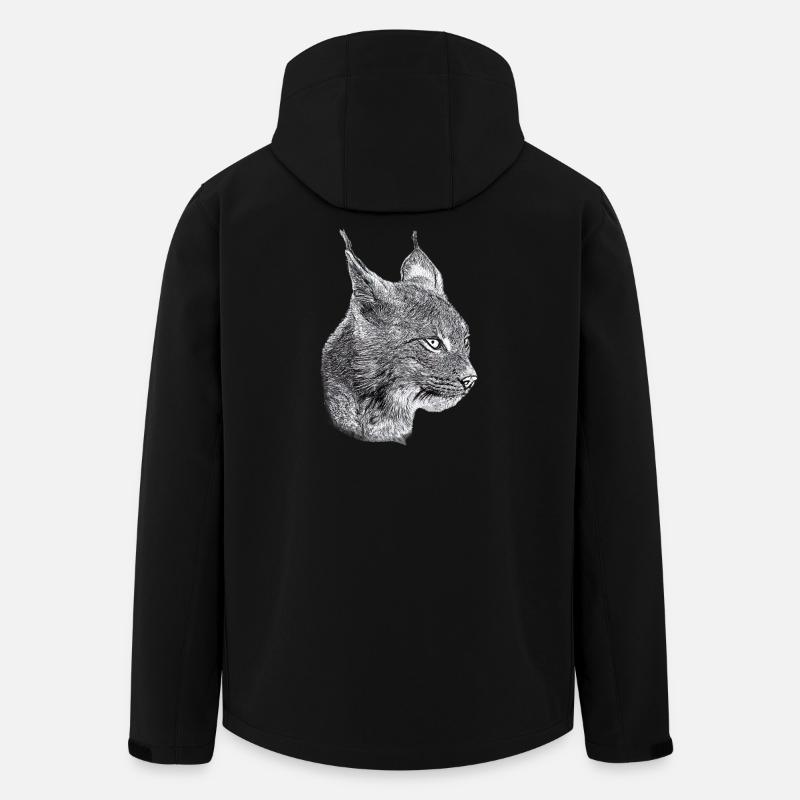 Luchs Katze Freiheit wild cat katze - Recycelte Männer Softshell-Jacke von Stanley/Stella - Schwarz