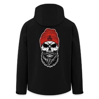 Bonnet Rouge Tête de mort avec Triskell - Veste softshell homme en polyester recyclé Stanley/Stella - noir - Dos - AI Model Male 185 light (185cm)