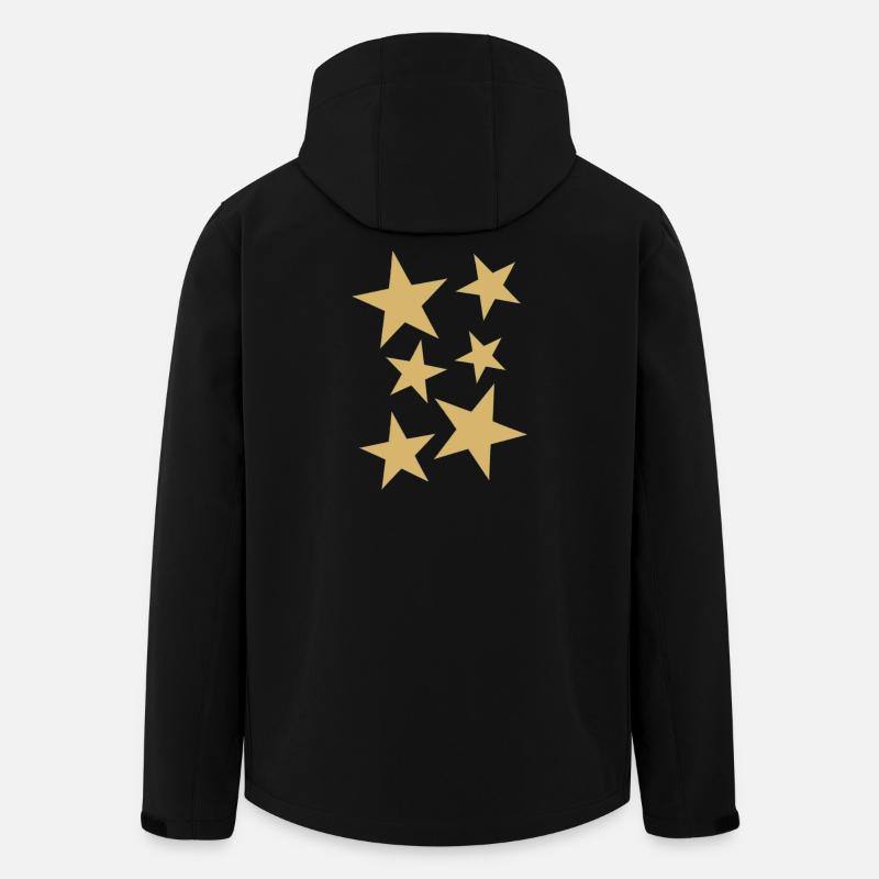 étoiles - Veste softshell homme en polyester recyclé Stanley/Stella - noir