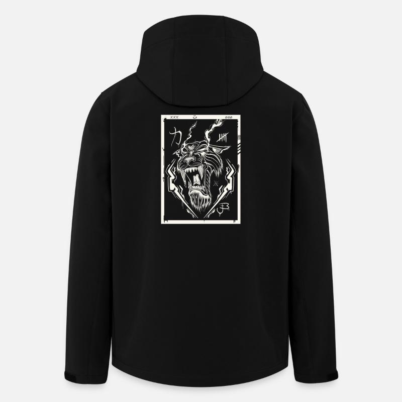 Tiger white - Recycelte Männer Softshell-Jacke von Stanley/Stella - Schwarz